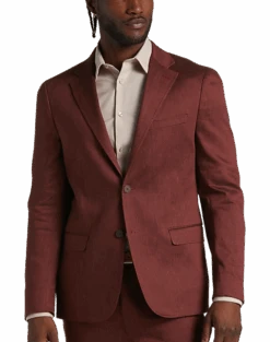 Calvin Klein Slim Fit Linen-Blend Suit Separates Coat, Light Blue