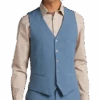 Paisley & Gray Slim Fit Suit Separates Vest Slate Blue