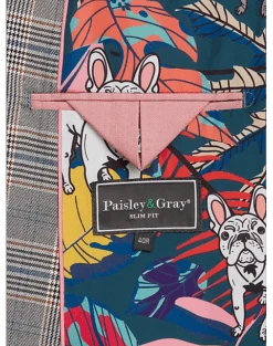 Paisley & Gray Slim Fit Suit Separates Coat, Slate Blue Check 10 Paisley & Gray Slim Fit Suit Separates Coat, Slate Blue Check -Men's Wear House Shop MW40 3XJ5 92 PAISLEY GRAY SLATE BLUE CHECK ALT3