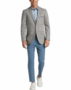 Paisley & Gray Slim Fit Suit Separates Coat, Slate Blue Check 12 Paisley & Gray Slim Fit Suit Separates Coat, Slate Blue Check -Men's Wear House Shop MW40 3XJ5 92 PAISLEY GRAY SLATE BLUE CHECK ALT5
