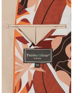 Paisley & Gray Slim Fit Suit Separates, Silky Beige -Men's Wear House Shop MW40 3XJF 05 PAISLEY GRAY SILKY BEIGE ALT3