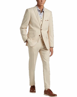 Paisley & Gray Slim Fit Suit Separates, Silky Beige -Men's Wear House Shop MW40 3XJF 05 PAISLEY GRAY SILKY BEIGE ALT9