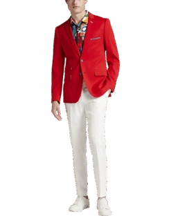 Paisley & Gray Slim Fit Suit Separates Coat, Hot Rod Red 11 Paisley & Gray Slim Fit Suit Separates Coat, Hot Rod Red -Men's Wear House Shop MW40 3XJW 11 PAISLEY GRAY HOT ROD RED ALT5