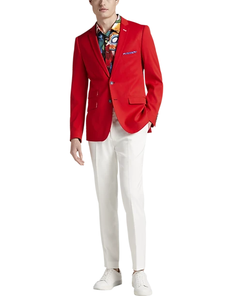 Paisley & Gray Slim Fit Suit Separates Coat, Hot Rod Red 6 Paisley & Gray Slim Fit Suit Separates Coat, Hot Rod Red - Image 6