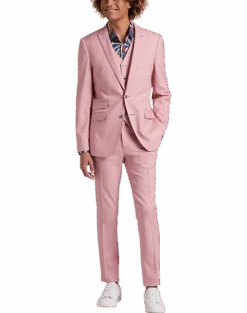 Paisley & Gray Slim Fit Suit Separates Coat, Pink Carnation -Men's Wear House Shop MW40 3XK0 45 PAISLEY GRAY PINK CARNATION ALT9