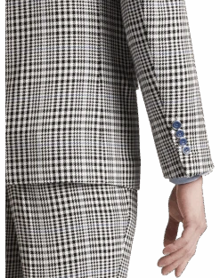 Paisley & Gray Slim Fit Suit Separates, Black And White Houndstooth -Men's Wear House Shop MW40 3XK5 87 PAISLEY GRAY BLACK WHITE HOUNDS CHECK ALT2