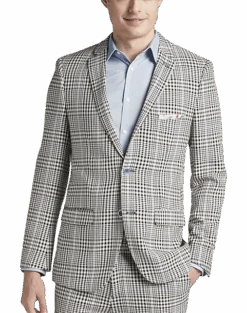 Paisley & Gray Slim Fit Suit Separates, Black And White Houndstooth