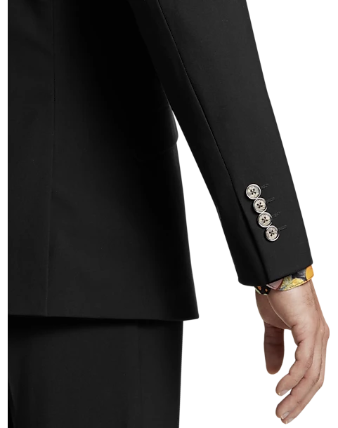Paisley & Gray Slim Fit Double Breasted Suit Separates, Jet Black 3 Paisley & Gray Slim Fit Double Breasted Suit Separates, Jet Black - Image 3