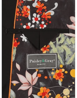 Paisley & Gray Slim Fit Double Breasted Suit Separates, Jet Black 9 Paisley & Gray Slim Fit Double Breasted Suit Separates, Jet Black -Men's Wear House Shop MW40 3XK9 02 PAISLEY GRAY JET BLACK ALT3 1