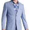 Paisley & Gray Slim Fit Suit Separates Coat, Blue Sharkskin