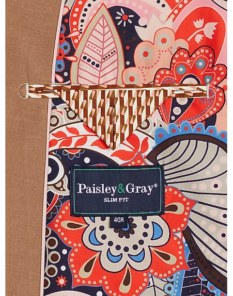 Paisley & Gray Slim Fit Suit Separates Coat, Nutmeg 4 Paisley & Gray Slim Fit Suit Separates Coat, Nutmeg - Image 4
