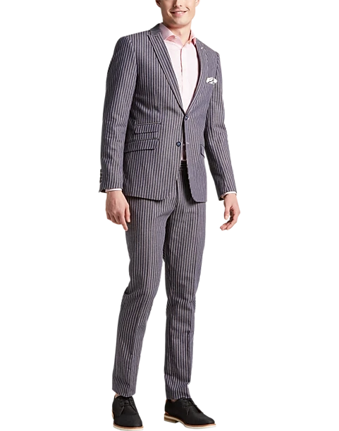 Paisley & Gray Slim Fit Suit Separates Coat, Blue And Pink Stripes 2 Paisley & Gray Slim Fit Suit Separates Coat, Blue And Pink Stripes - Image 2
