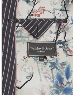 Paisley & Gray Slim Fit Suit Separates Coat, Blue And Pink Stripes 9 Paisley & Gray Slim Fit Suit Separates Coat, Blue And Pink Stripes -Men's Wear House Shop MW40 3XLJ 31 PAISLEY GRAY BLUE PINK STRIPE ALT3