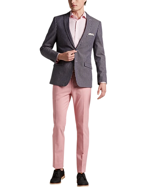 Paisley & Gray Slim Fit Suit Separates Coat, Blue And Pink Stripes 6 Paisley & Gray Slim Fit Suit Separates Coat, Blue And Pink Stripes - Image 6