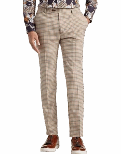 Paisley & Gray Slim Fit Suit Separates Pants, Tan Check