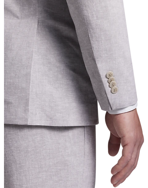 JOE Joseph Abboud Slim Fit Linen Blend Suit Separates Coat, Light Gray 2 JOE Joseph Abboud Slim Fit Linen Blend Suit Separates Coat, Light Gray - Image 2