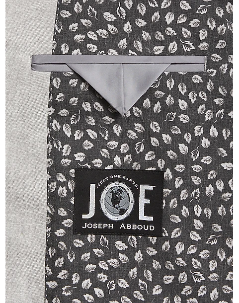 JOE Joseph Abboud Slim Fit Linen Blend Suit Separates Coat, Light Gray 3 JOE Joseph Abboud Slim Fit Linen Blend Suit Separates Coat, Light Gray - Image 3