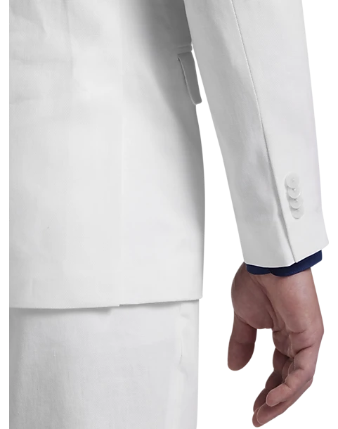 JOE Joseph Abboud Slim Fit Ljinen Blend Suit Separates, White 2 JOE Joseph Abboud Slim Fit Ljinen Blend Suit Separates, White - Image 2