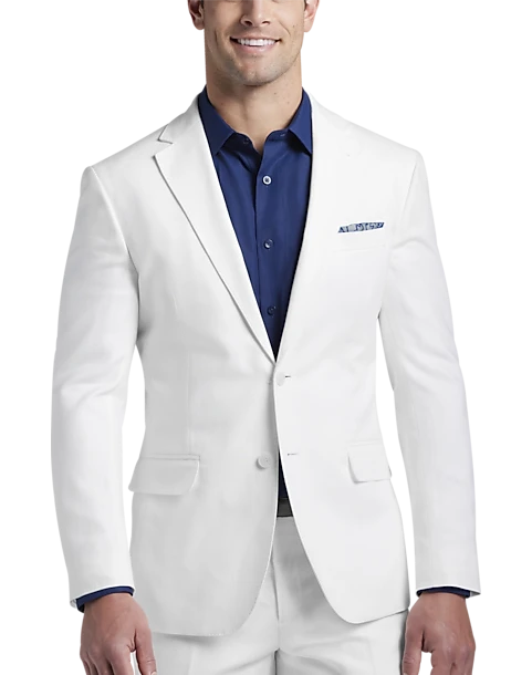 JOE Joseph Abboud Slim Fit Ljinen Blend Suit Separates, White 1 JOE Joseph Abboud Slim Fit Ljinen Blend Suit Separates, White