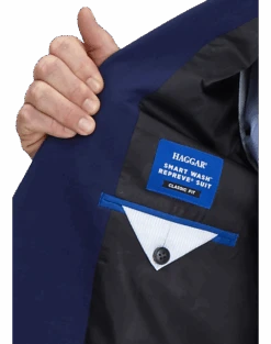 Haggar Smart Wash™ Classic Fit Suit Separates, Navy -Men's Wear House Shop MW40 3Y4R 01 HAGGAR NAVY SOLID ALT2 2