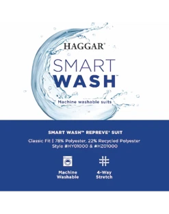 Haggar Smart Wash™ Classic Fit Suit Separates, Navy -Men's Wear House Shop MW40 3Y4R 01 HAGGAR NAVY SOLID ALT4 2