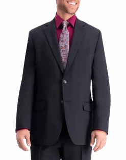 Haggar Travel Performance Classic Fit Suit Separates, Blue Tic