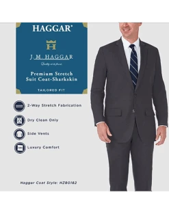 Haggar Premium Comfort 4-Way Stretch Slim Fit Suit Separates, Black 5 Haggar Premium Comfort 4-Way Stretch Slim Fit Suit Separates, Black -Men's Wear House Shop MW40 3Y57 02 HAGGAR BLACK SOLID ALT2 1