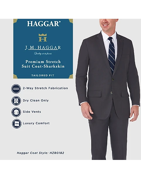 Haggar Premium Comfort 4-Way Stretch Slim Fit Suit Separates, Black 3 Haggar Premium Comfort 4-Way Stretch Slim Fit Suit Separates, Black - Image 3