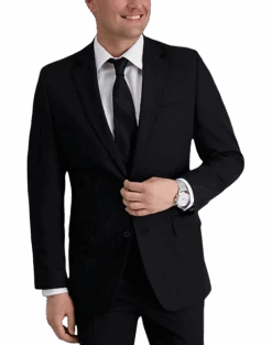 Haggar Premium Comfort 4-Way Stretch Slim Fit Suit Separates, Black