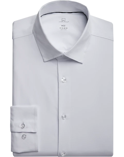 Michael Strahan Modern Fit Spread Collar Dress Shirt, White 1 Michael Strahan Modern Fit Spread Collar Dress Shirt, White