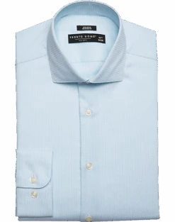 Pronto Uomo Modern Fit Spread Collar Dress Shirt, Teal Check