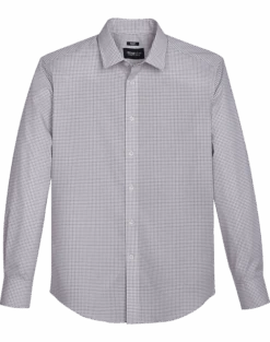 Awearness Kenneth Cole Slim Fit Spread Collar Sport Shirt, Burgundy Diamond Dot