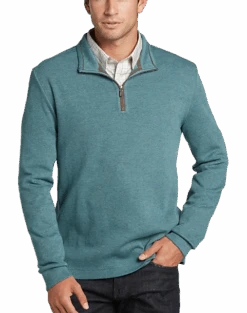 Joseph Abboud Modern Fit 1/4 Zip Sweater, Blue