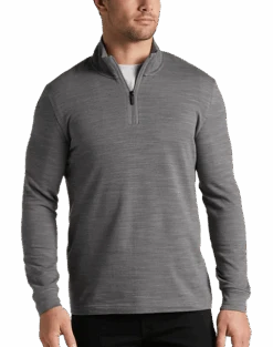 Awearness Kenneth Cole Slim Fit 1/4 Zip Sweater, Gray Space Dye