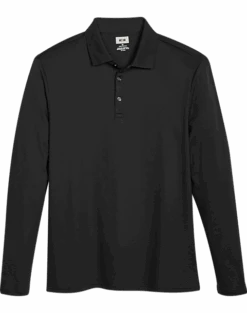 Joseph Abboud Modern Fit Luxe Cotton Polo, Black