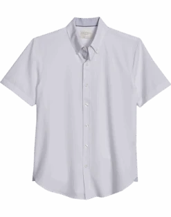 Con.Struct Slim Fit Short Sleeve Sport Shirt, White