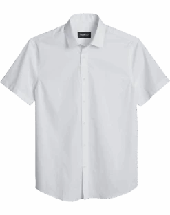 Awearness Kenneth Cole Slim Fit Short Sleeve Sport Shirt, White