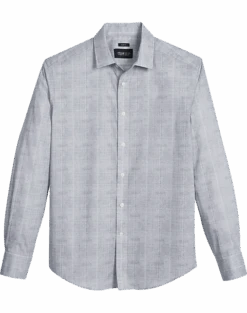 Awearness Kenneth Cole Slim Fit Sport Shirt, Teal & White Plaid