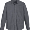 Awearness Kenneth Cole Slim Fit Spread Collar Sport Shirt, Navy Check