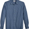 Jaymes Modern Fit Spread Collar Sport Shirt, Blue Liberty Floral