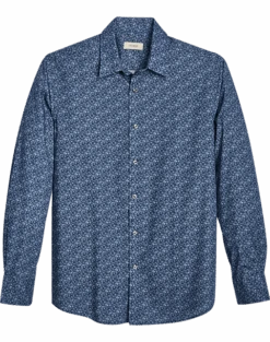 Jaymes Modern Fit Spread Collar Sport Shirt, Blue Liberty Floral