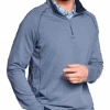 Johnston & Murphy Modern Fit XC4 Raglan 1/4 Zip Sweater, Blue