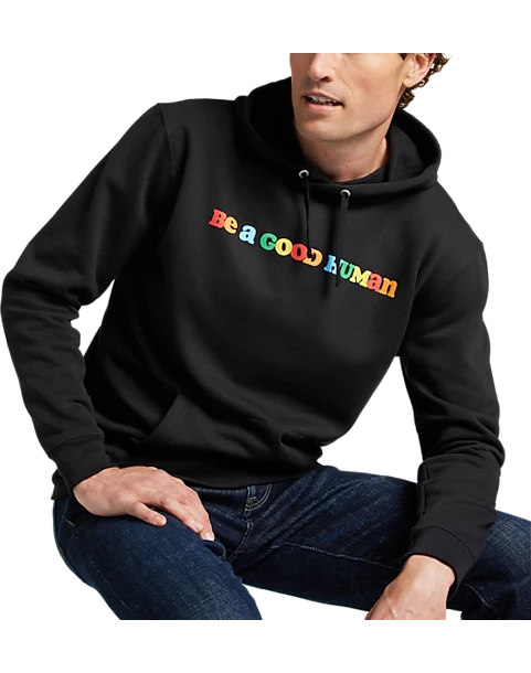 The Phluid Project Classic Fit Be A Good Human Graphic Hoodie, Black 3 The Phluid Project Classic Fit Be A Good Human Graphic Hoodie, Black - Image 3