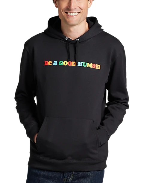 The Phluid Project Classic Fit Be A Good Human Graphic Hoodie, Black 1 The Phluid Project Classic Fit Be A Good Human Graphic Hoodie, Black
