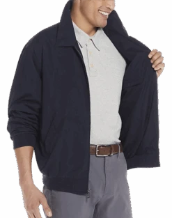 Weatherproof Modern Fit Golf Jacket, Slate -Men's Wear House Shop MW40 71FJ 01 AWEARNESS KENNETH COLE NAVY SOLID ALT2 5