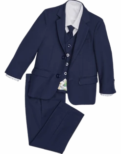 Peanut Butter Collection Slim Fit Toddlers Tuxedo, Navy
