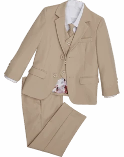 Peanut Butter Collection Slim Fit Toddlers Tuxedo, Sand