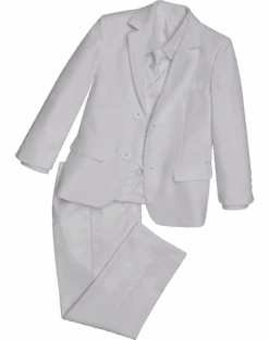 Peanut Butter Collection Slim Fit Toddlers Tuxedo, Pearl White