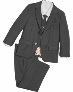 Peanut Butter Collection Slim Fit Toddlers Tuxedo, Charcoal