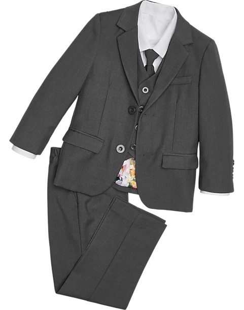 Peanut Butter Collection Slim Fit Toddlers Tuxedo, Charcoal 1 Peanut Butter Collection Slim Fit Toddlers Tuxedo, Charcoal